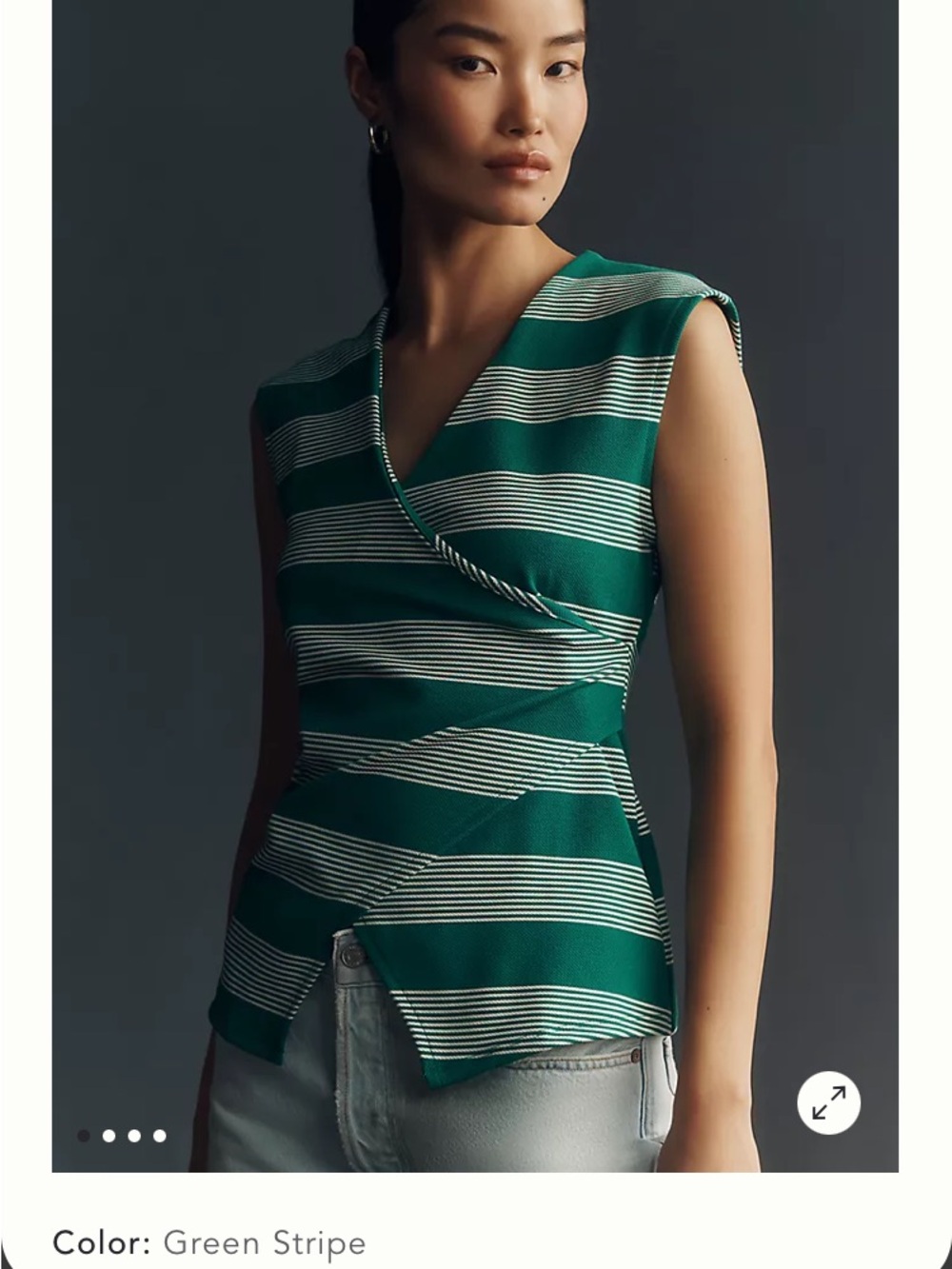 ⭐️NWT Anthropologie Maeve Sleeveless V Neck Wrap Top, XS